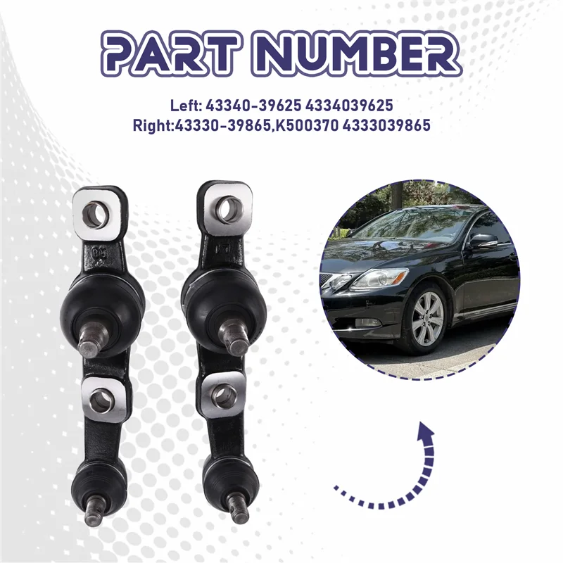 Front Lower Ball Joint Assembly 43330-39865,K500370 4333039865 For Toyota Lexus GS350/450H GRL1 RC350 GSC1
Front Lower Ball Joint Assembly 43330-39865,K500370 4333039865 For Toyota Lexus GS350/450H GRL1 RC350 GSC1