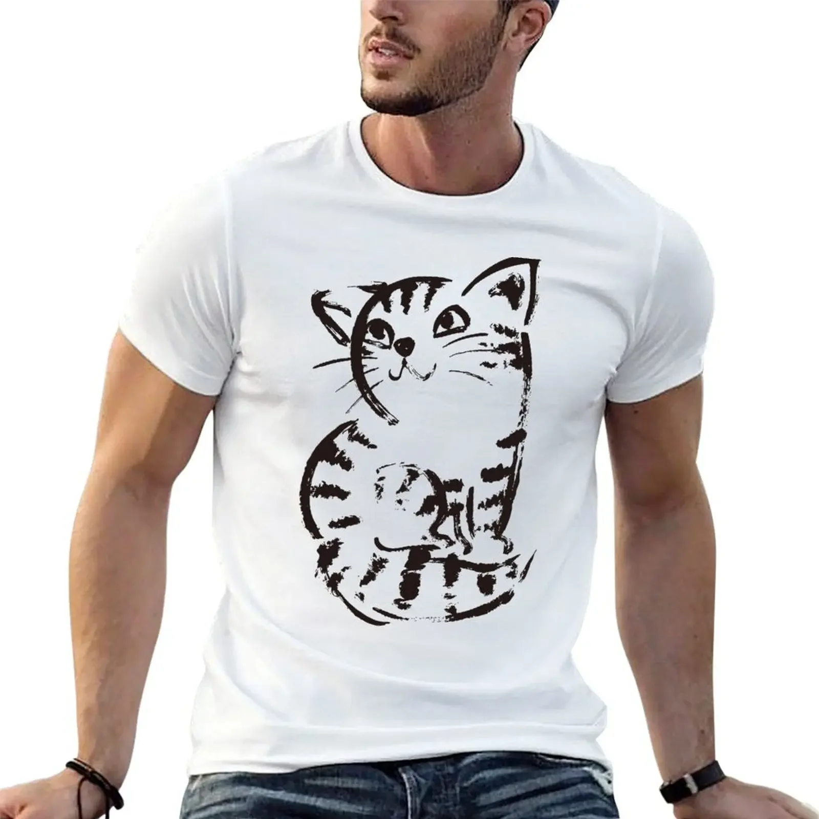 sketch of cat looks up T-Shirt graphic tee shirt oversizeds kawaii clothes tshirts for men
sketch of cat looks up T-Shirt graphic tee shirt oversizeds kawaii clothes tshirts for men