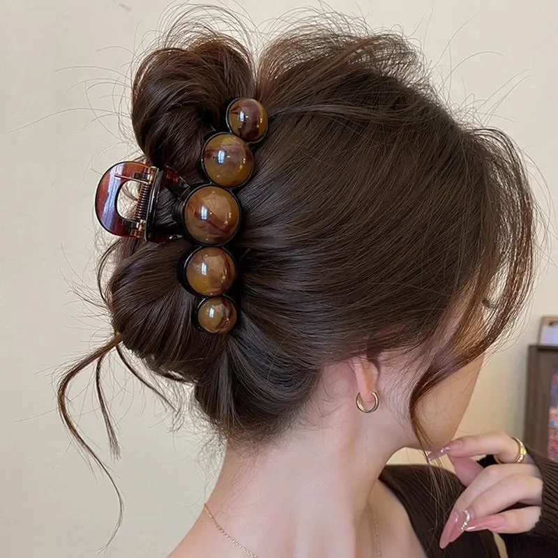 Retro Gradient Beaded Hair Claw 11Cm Women's Geometric Plastic Hairpin Shark Clip Fashion Everything Hair Clip Hair Accessories
Retro Gradient Beaded Hair Claw 11Cm Women's Geometric Plastic Hairpin Shark Clip Fashion Everything Hair Clip Hair Accessories