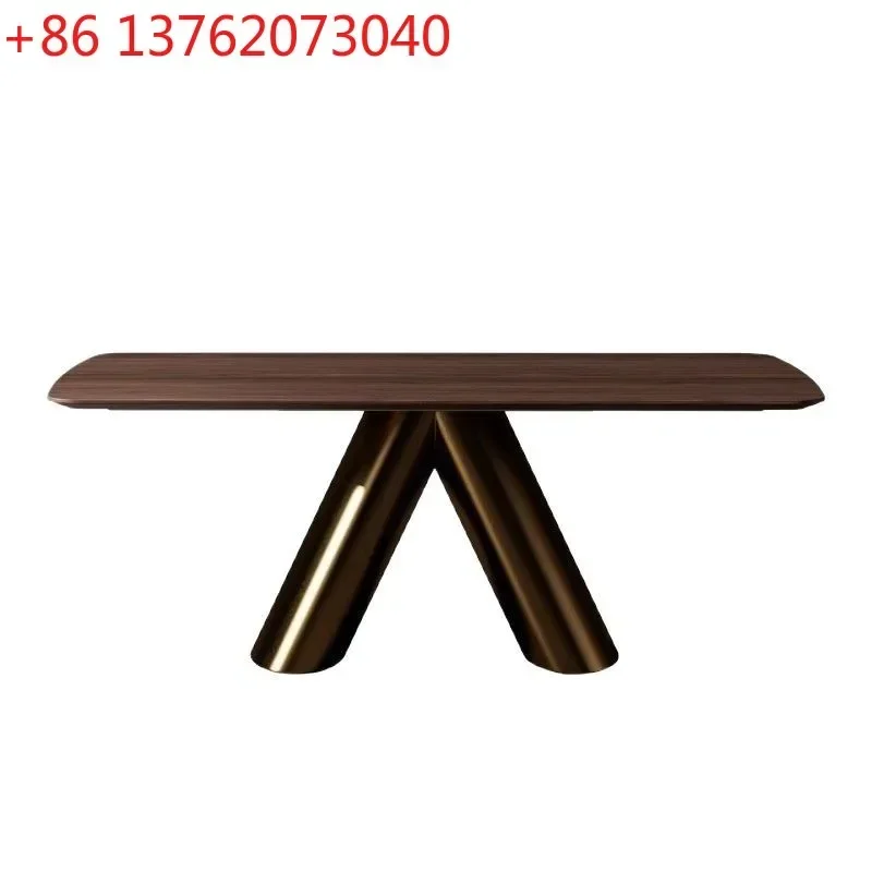 North American black walnut dining table wabi wind dining table home Internet celebrity designer high-end table
North American black walnut dining table wabi wind dining table home Internet celebrity designer high-end table