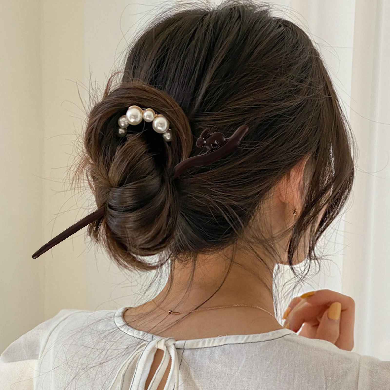 Wooden Rabbit Hair Stick Chinese Traditional Style for Women Girls Long Hair Updo Decoration Party Cosplay Stage Performance
Wooden Rabbit Hair Stick Chinese Traditional Style for Women Girls Long Hair Updo Decoration Party Cosplay Stage Performance