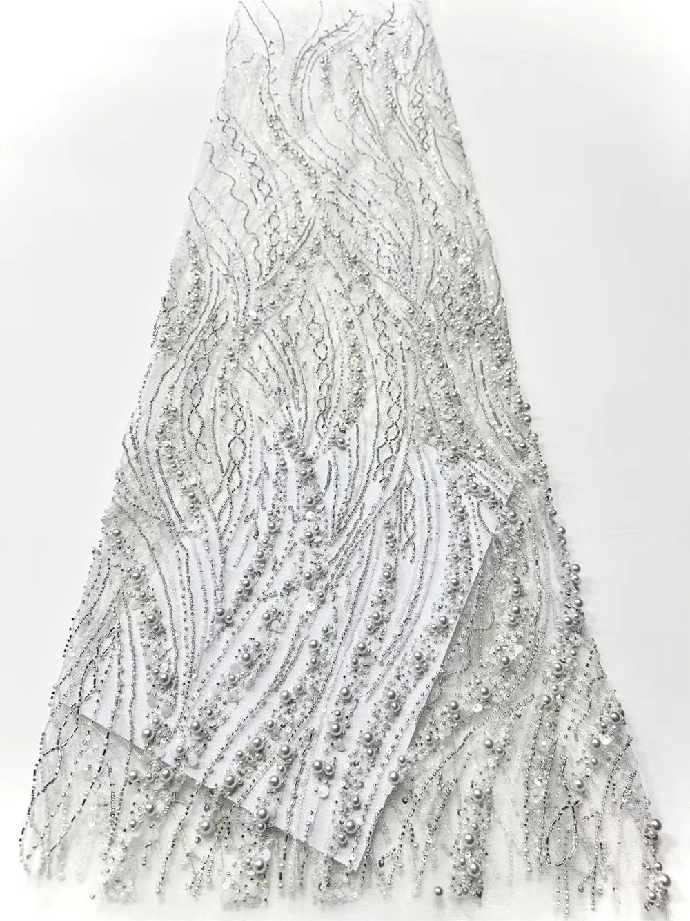 Hot Sale Top Quality Luxury Fashion Design Fabric Beaded Embroidery Net Mesh Lace White Sequins For Women Wedding Party D Hm88-1
Hot Sale Top Quality Luxury Fashion Design Fabric Beaded Embroidery Net Mesh Lace White Sequins For Women Wedding Party D Hm88-1