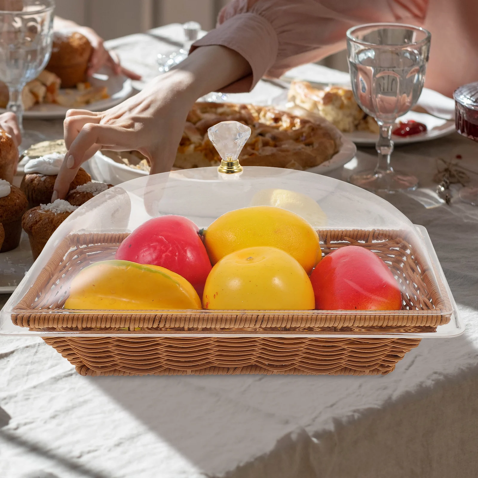 Woven Fruit Basket Bread Basket Food Serving Tray Kitchen Storage Baskets Organizer For Tabletop Coffee Table Dessert
Woven Fruit Basket Bread Basket Food Serving Tray Kitchen Storage Baskets Organizer For Tabletop Coffee Table Dessert