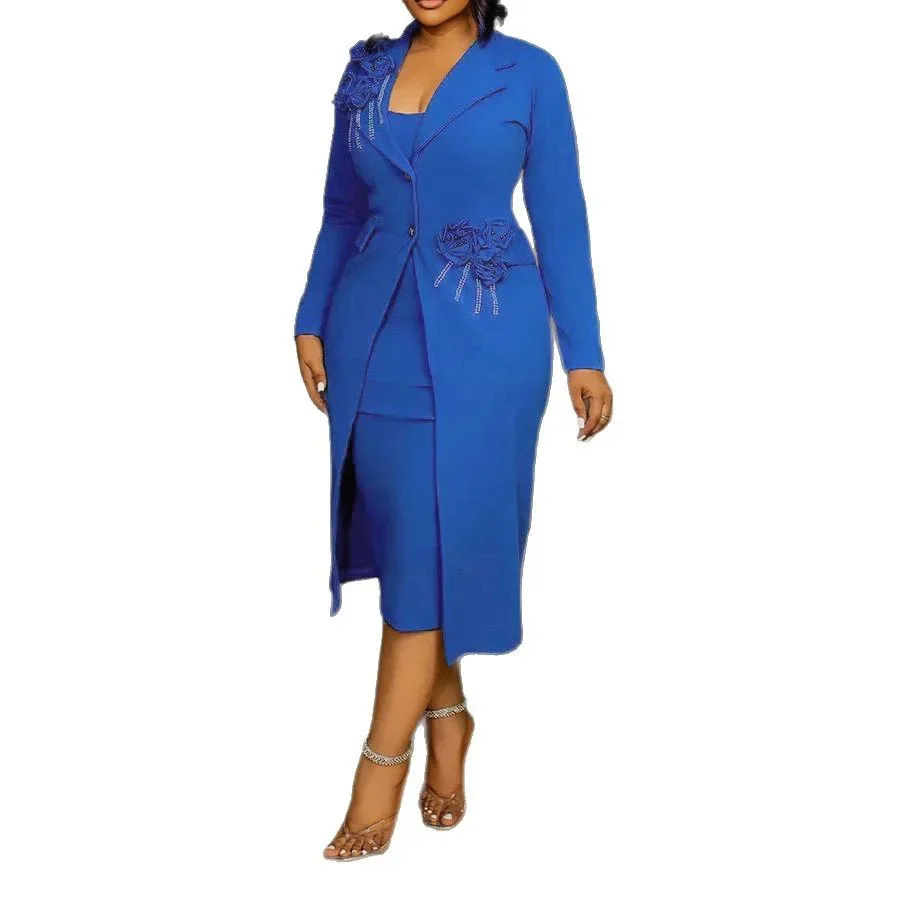 Women's Set Full Sleeve Long Blazer Coat+ Long Dress Suit 2025 Spring Streetwear Two 2 Piece Set Africa OL Work Outfits
Women's Set Full Sleeve Long Blazer Coat+ Long Dress Suit 2025 Spring Streetwear Two 2 Piece Set Africa OL Work Outfits