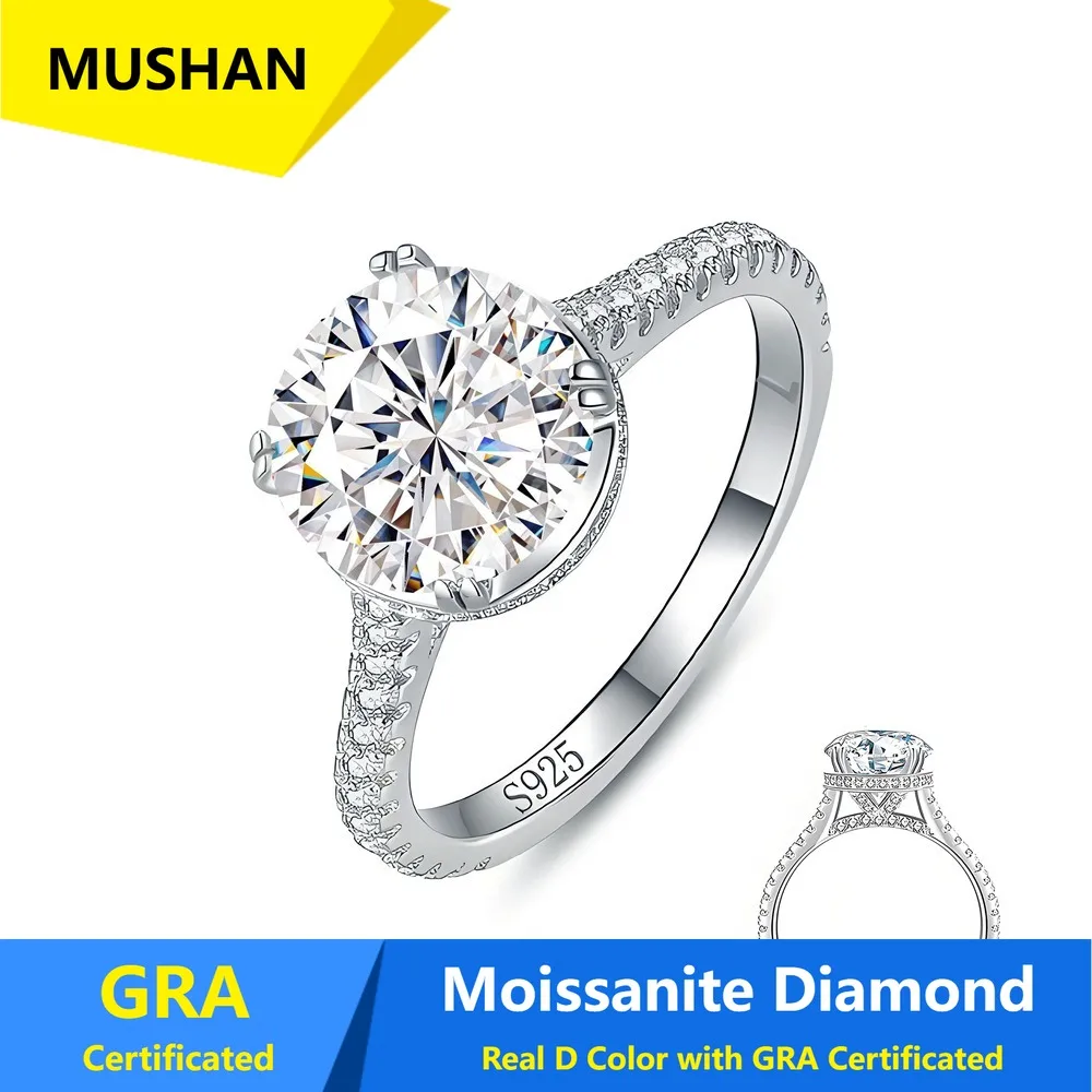 MUSHAN Luxury Jewelry 925 Sterling Silver Ring Band Women GRA Certificated Moissanite Diamond Emerald D Color Rings Fine Jewelry
MUSHAN Luxury Jewelry 925 Sterling Silver Ring Band Women GRA Certificated Moissanite Diamond Emerald D Color Rings Fine Jewelry