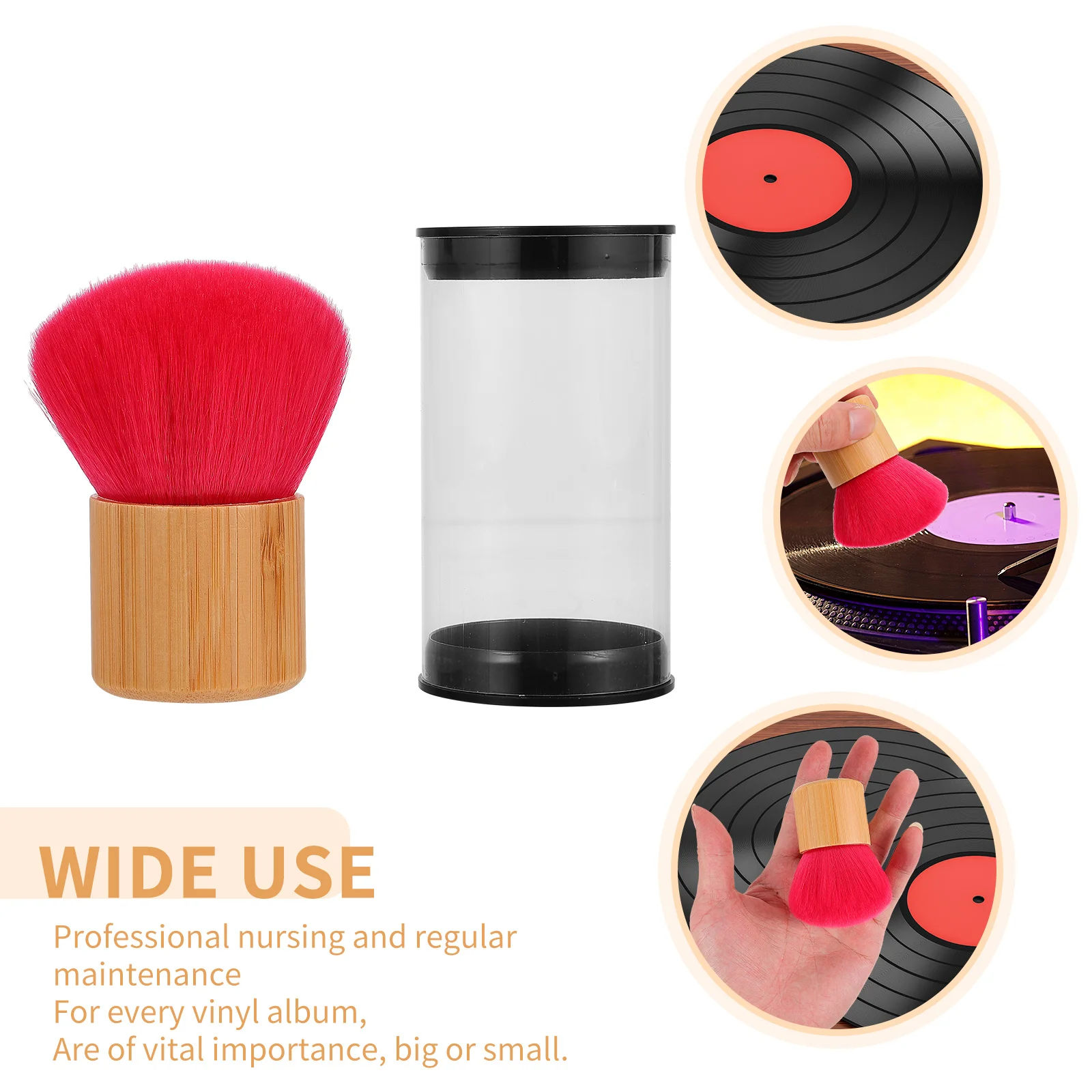 Vinyl Record Cleaning Brush Fiber Hair Wooden Handle Dust Removal Tool Anti Static For Turntable Portable Audio Equipment
Vinyl Record Cleaning Brush Fiber Hair Wooden Handle Dust Removal Tool Anti Static For Turntable Portable Audio Equipment