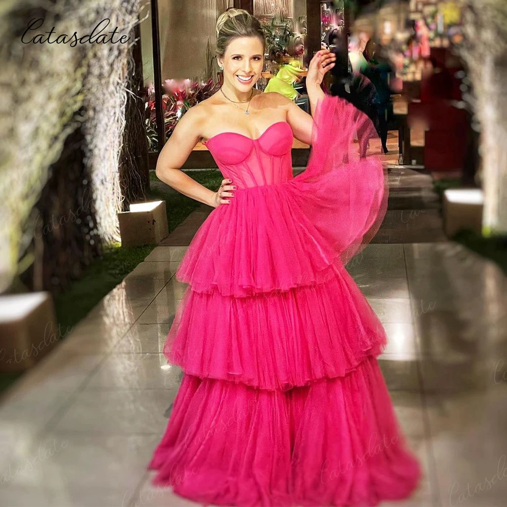 Catasdate Puffy Evening Party Dress for Women A Line Evening Gown Formal Wedding Engagement Party Gown vestido de fiesta
Catasdate Puffy Evening Party Dress for Women A Line Evening Gown Formal Wedding Engagement Party Gown vestido de fiesta