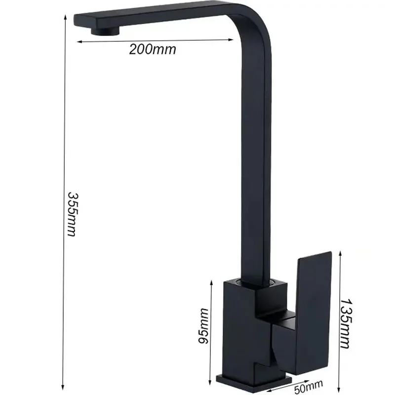 Seven-Character Square Kitchen Faucet 360 ° Rotating Cold And Hot Mixer Deck Installation Sink Tap Crane Matte Black/Chorme
Seven-Character Square Kitchen Faucet 360 ° Rotating Cold And Hot Mixer Deck Installation Sink Tap Crane Matte Black/Chorme