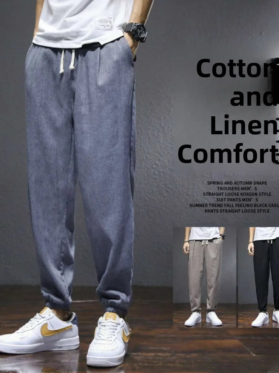 Тонкие повседневные брюки, мужская летняя одежда, цветные свободные брюки с манжетами, девять предметов, прямые длинные брюки Харлан, весенний сезон
Тонкие повседневные брюки, мужская летняя одежда, цветные свободные брюки с манжетами, девять предметов, прямые длинные брюки Харлан, весенний сезон