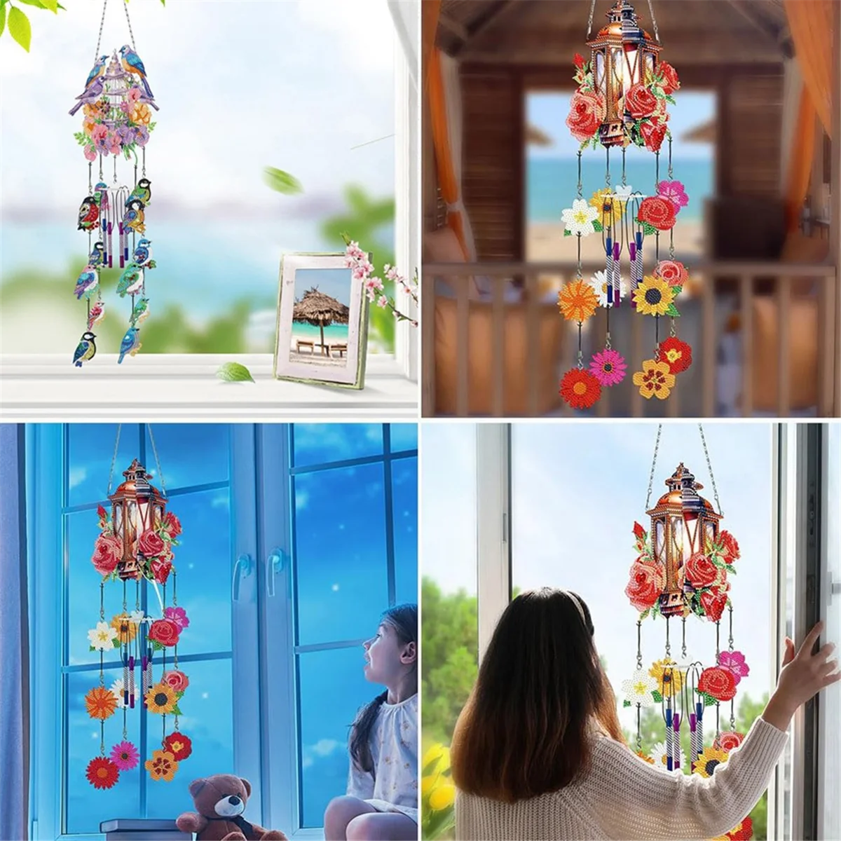 DIY Dotted Diamond Art Painting Wind Chime Kit Sun Catcher Hanging Ornaments Wind Chimes Suncatcher Art for Outside BHUG
DIY Dotted Diamond Art Painting Wind Chime Kit Sun Catcher Hanging Ornaments Wind Chimes Suncatcher Art for Outside BHUG