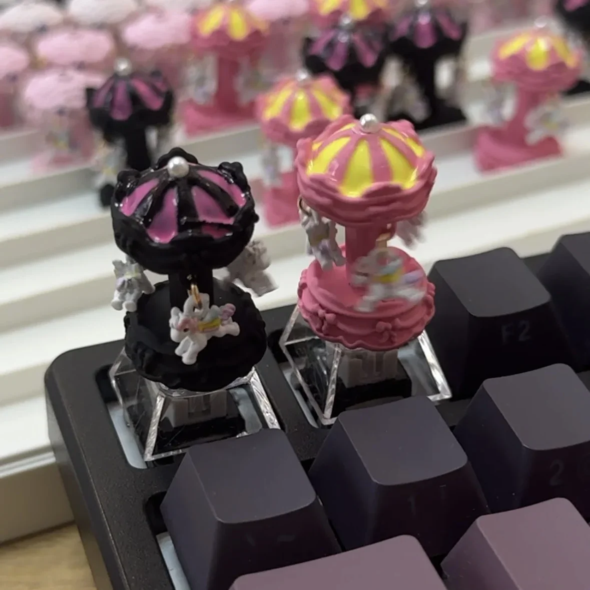 Carousel Exclusive Customization Dynamic Exquisite Cute Wind Will Turn Hand Paint Creative DIY Keycap Keyboard Accessories
Carousel Exclusive Customization Dynamic Exquisite Cute Wind Will Turn Hand Paint Creative DIY Keycap Keyboard Accessories
