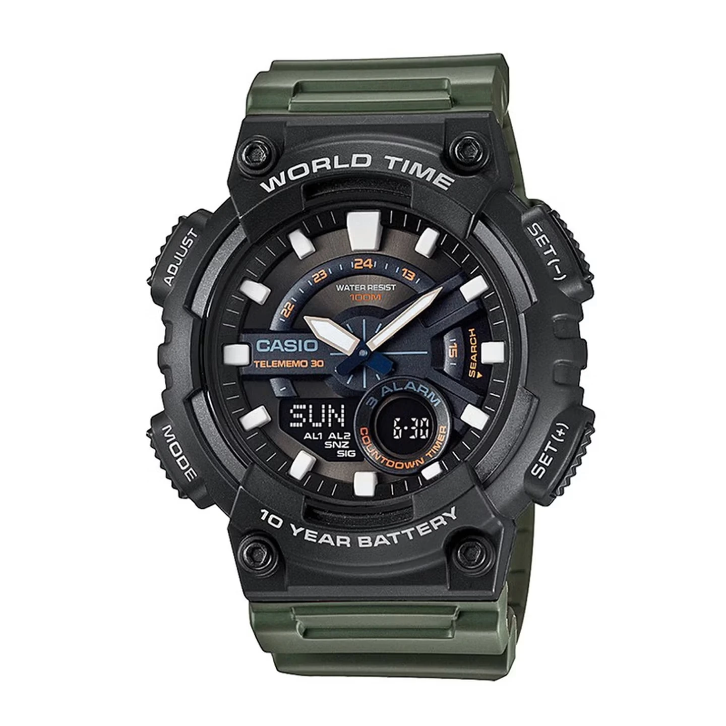 Casio AEQ110BW Series | Men’s Analog-Digital Watch |100M WR | Multi Alarms | 100 SEC Stopwatch | Countdown Timer | 10Year Batery
Casio AEQ110BW Series | Men’s Analog-Digital Watch |100M WR | Multi Alarms | 100 SEC Stopwatch | Countdown Timer | 10Year Batery