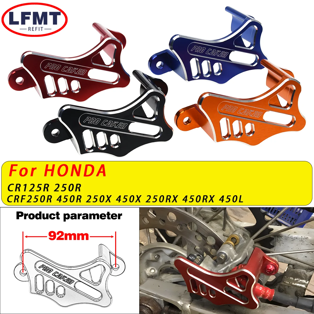 Motorcycle CNC Rear Brake Disc Guard For Honda CR125R 250R CRF250X 450X 250RX 450RX 250R 450R 450L 2002-2023 Universal Parts
Motorcycle CNC Rear Brake Disc Guard For Honda CR125R 250R CRF250X 450X 250RX 450RX 250R 450R 450L 2002-2023 Universal Parts