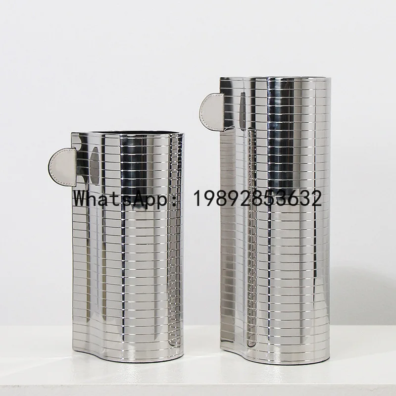 PYJ Modern Minimalist Vase Stainless Steel Crossgrain Single Ear Flower Arrangement Metal Flower Arrangement
PYJ Modern Minimalist Vase Stainless Steel Crossgrain Single Ear Flower Arrangement Metal Flower Arrangement