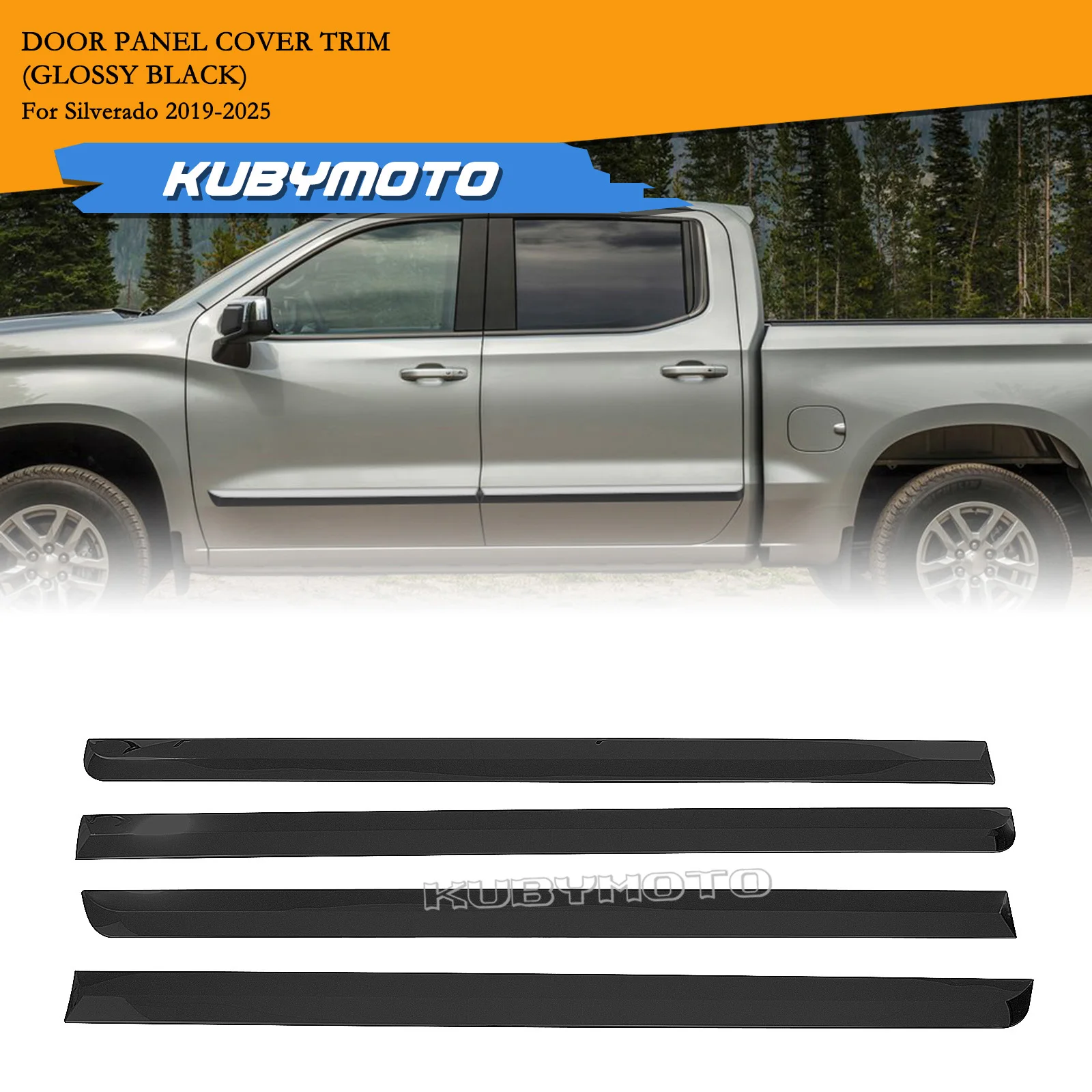 4 шт. декоративные накладки на внешние дверные панели для Chevrolet Silverado Crew Cab 2019-2025
4 шт. декоративные накладки на внешние дверные панели для Chevrolet Silverado Crew Cab 2019-2025