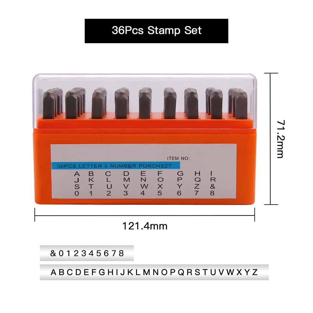 36Pcs Punch Number Set Punch Kit 3mm Letters For Metal And Leather Alphabet A-Z Number 0-8 Punch Stamp Numbers
36Pcs Punch Number Set Punch Kit 3mm Letters For Metal And Leather Alphabet A-Z Number 0-8 Punch Stamp Numbers