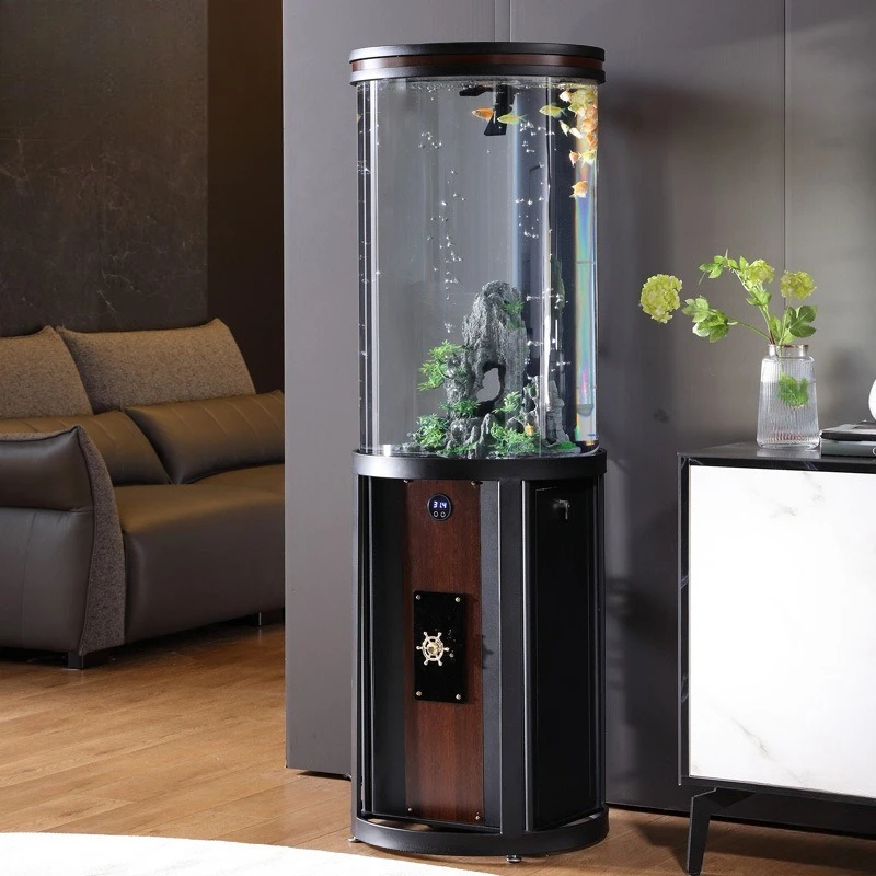 cylindrical fish tank living room lazy water-free fish tank acrylic bottom filter floor aquarium
cylindrical fish tank living room lazy water-free fish tank acrylic bottom filter floor aquarium