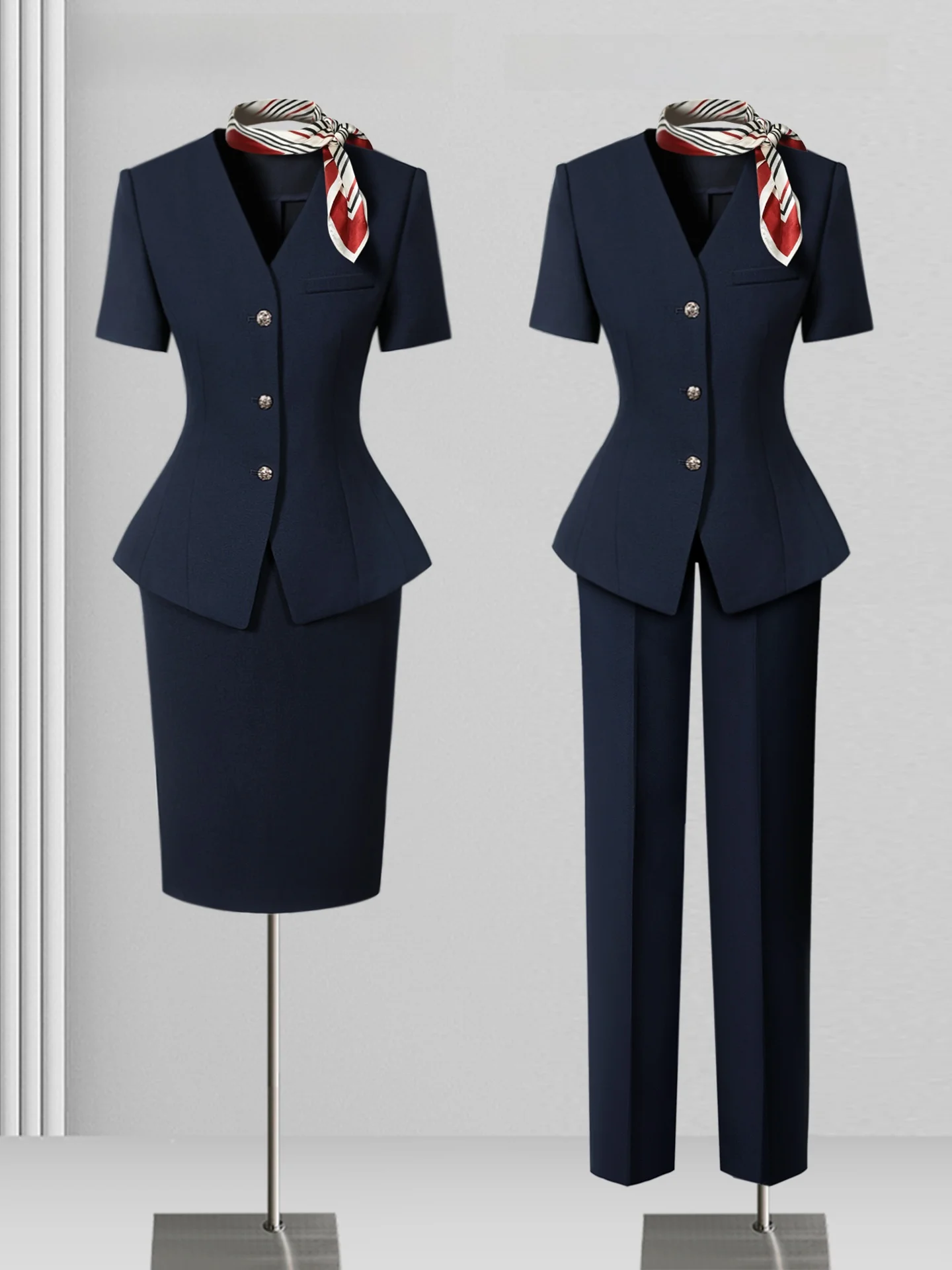 Professional Thin Summer Suit Set for Women Elegant Business Workwear Hotel Front Desk Uniform Sales Office Work Clothes
Professional Thin Summer Suit Set for Women Elegant Business Workwear Hotel Front Desk Uniform Sales Office Work Clothes
