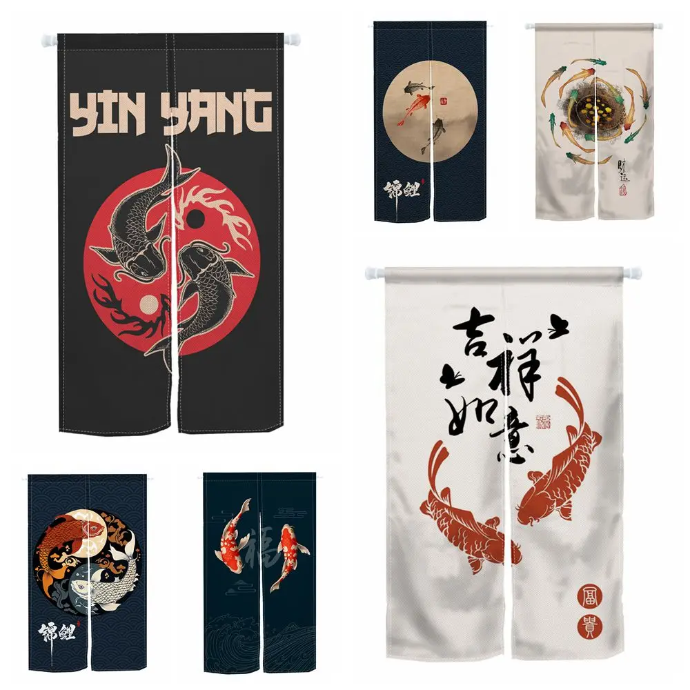 Feng Shui Koi Fish Noren Japanese Doorway Curtain Sushi Shop Restaurant Kitchen Entrance Hanging Long Half-Split Door Curtains 
Feng Shui Koi Fish Noren Japanese Doorway Curtain Sushi Shop Restaurant Kitchen Entrance Hanging Long Half-Split Door Curtains