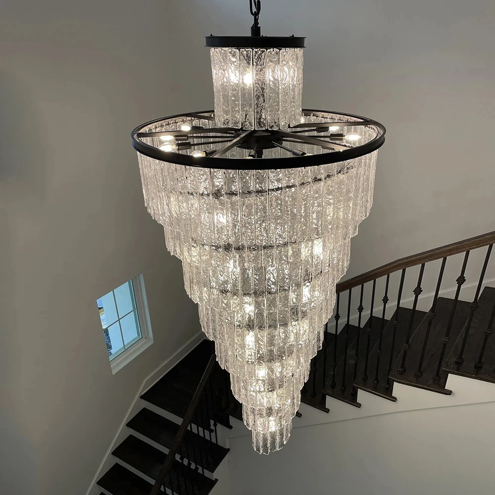 Modern Glass Staircase Chandelier Led Black Indoor Lighting Creative Design Home Decor Lamp Luxury Large Lobby Round Lustre
Modern Glass Staircase Chandelier Led Black Indoor Lighting Creative Design Home Decor Lamp Luxury Large Lobby Round Lustre