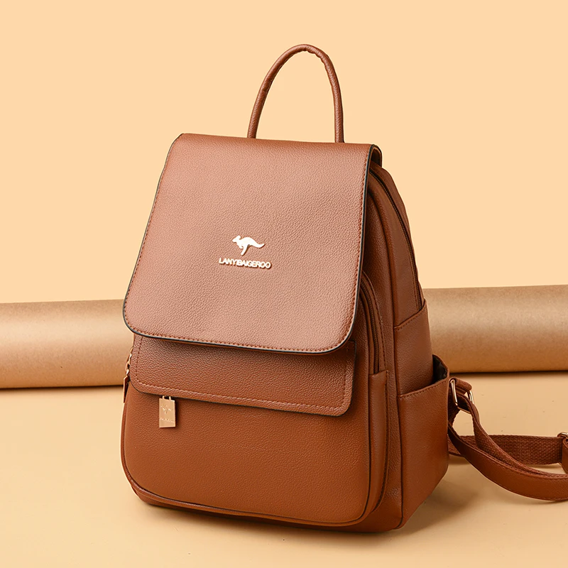 High Quality Leather Backpack Women's Large Capacity Travel Backpack Fashion School Bags Mochila Shoulder Bag For Women 2025 New
High Quality Leather Backpack Women's Large Capacity Travel Backpack Fashion School Bags Mochila Shoulder Bag For Women 2025 New