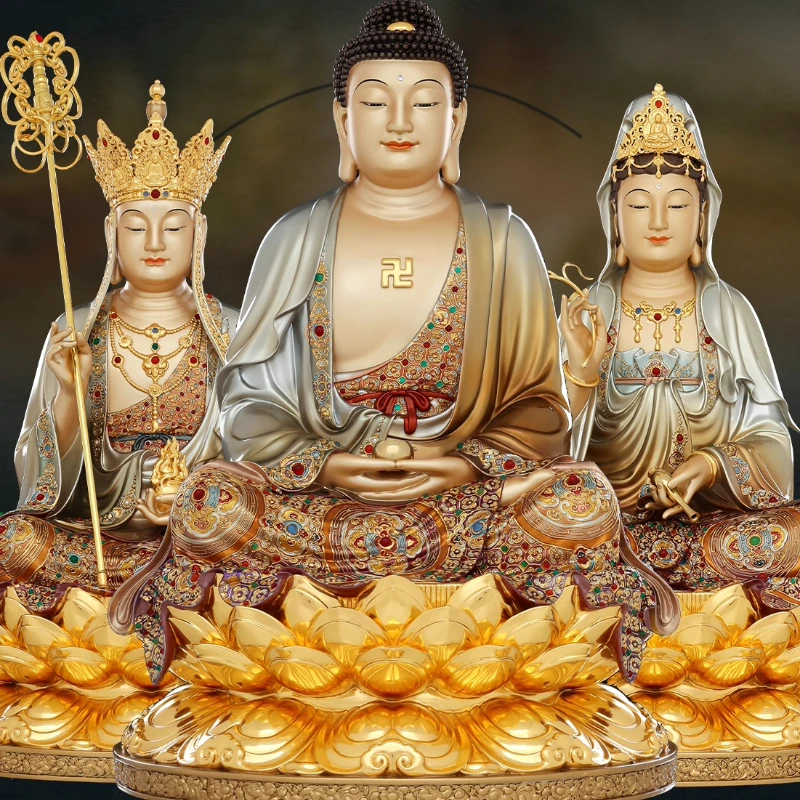 House Commercial Sansheng Bronze Statue Guanyin Jing Bronze Offering
House Commercial Sansheng Bronze Statue Guanyin Jing Bronze Offering