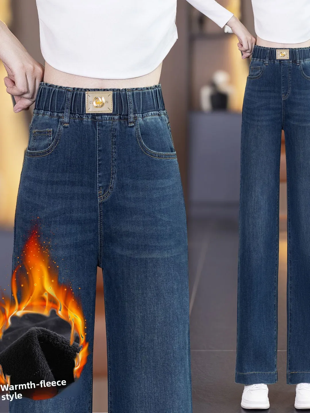 Прямые джинсы с высокой талией на подкладке, женские большие размеры, осень-зима, новые джинсы Small Stature, девять то, широкие брюки...
Прямые джинсы с высокой талией на подкладке, женские большие размеры, осень-зима, новые джинсы Small Stature, девять то, широкие брюки...