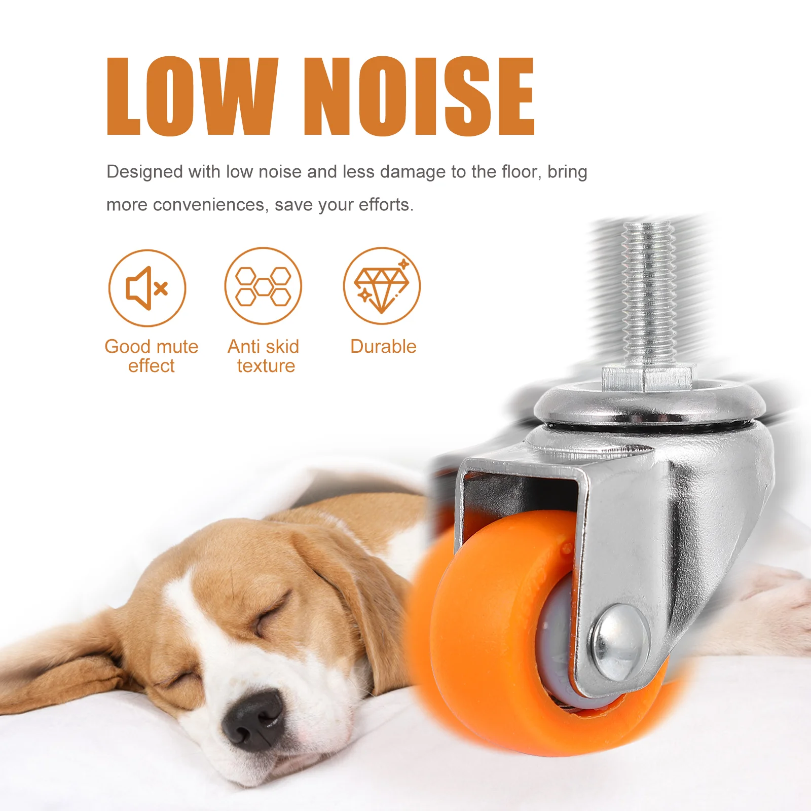 Swivel Casters Wheel Furniture Universal Chair Wheels for Desk Orange Wheelbarrow
Swivel Casters Wheel Furniture Universal Chair Wheels for Desk Orange Wheelbarrow