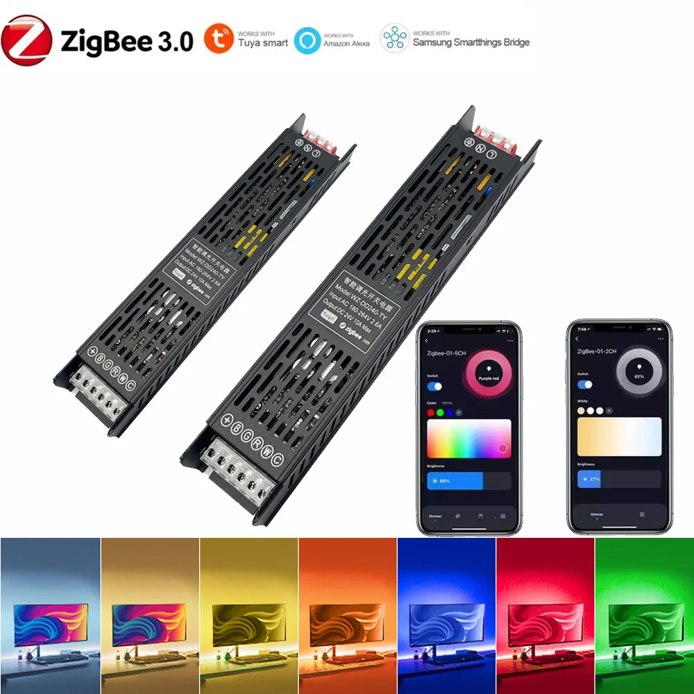 DC24V Zigbee 3.0 Светодиодный источник питания с регулируемой яркостью 120 Вт 240 Вт Трансформаторный светодиодный драйвер Поддержка Alexa Gooogle Home для светодиодной ленты CCT/RGBCCT
DC24V Zigbee 3.0 Светодиодный источник питания с регулируемой яркостью 120 Вт 240 Вт Трансформаторный светодиодный драйвер Поддержка Alexa Gooogle Home для светодиодной ленты CCT/RGBCCT