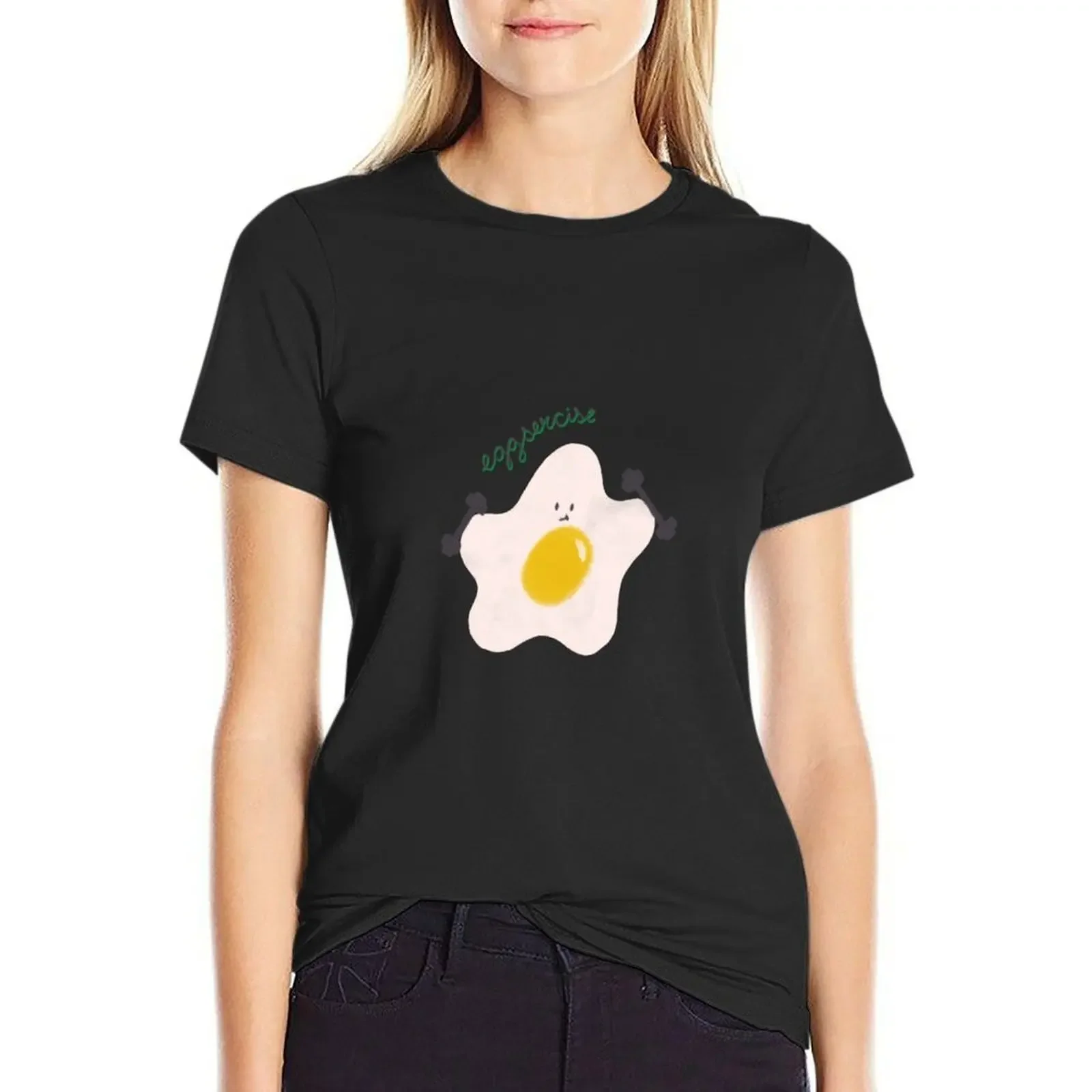 Eggsercise T-Shirt plus sizes kawaii clothes summer tops Women's summer blouses 2025
Eggsercise T-Shirt plus sizes kawaii clothes summer tops Women's summer blouses 2025