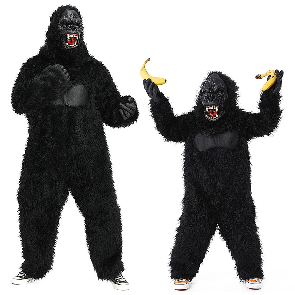 Детские костюмы монстра, шимпанзе, косплей, костюмы на Хэллоуин, плюшевый комбинезон с животными, мужская карнавальная вечеринка, черная одежда гориллы
Детские костюмы монстра, шимпанзе, косплей, костюмы на Хэллоуин, плюшевый комбинезон с животными, мужская карнавальная вечеринка, черная одежда гориллы