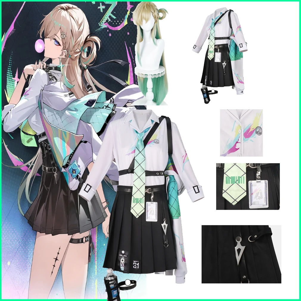 Wuthering Waves Cosplay Costume Jirai Kei Y2K JK Uniform Dress Wigs Christmas Party Disguise Performance Stage Wear
Wuthering Waves Cosplay Costume Jirai Kei Y2K JK Uniform Dress Wigs Christmas Party Disguise Performance Stage Wear