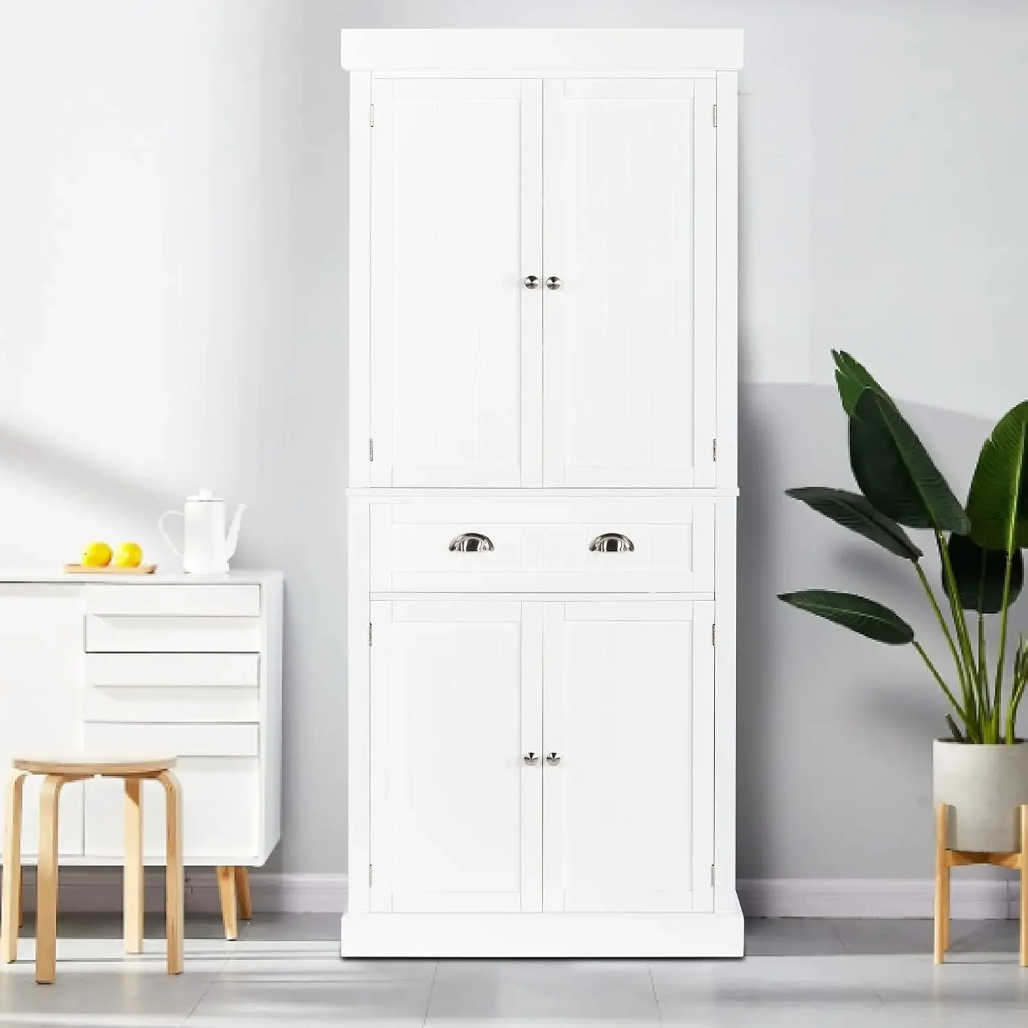 VINGLI 72-Inch White Storage Cabinets with Drawers, Freestanding Pantry Cabinets with Doors and Shelves Adjustable
VINGLI 72-Inch White Storage Cabinets with Drawers, Freestanding Pantry Cabinets with Doors and Shelves Adjustable