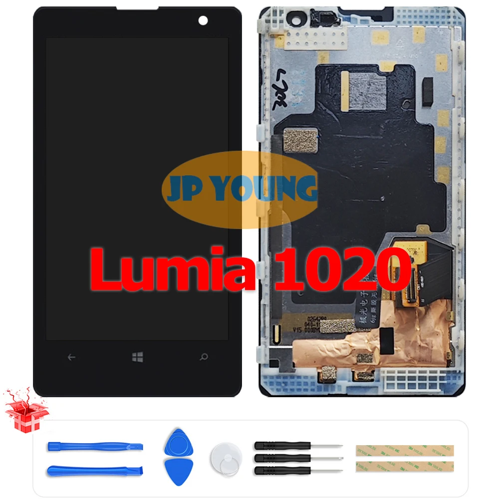 Original 4.5" AMOLED LCD Touch Screen Digitizer Assembly with Frame for Nokia Lumia 1020 RM-875/RM-876/RM-877 - Replacement
Original 4.5" AMOLED LCD Touch Screen Digitizer Assembly with Frame for Nokia Lumia 1020 RM-875/RM-876/RM-877 - Replacement