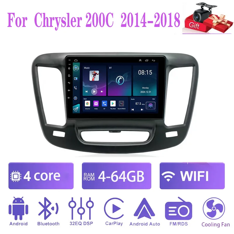 9''4+64GB Android Auto Radio For Chrysler 200C 2014-2018 Carplay Car Multimedia RDS GPS 2din Autoradio
9''4+64GB Android Auto Radio For Chrysler 200C 2014-2018 Carplay Car Multimedia RDS GPS 2din Autoradio