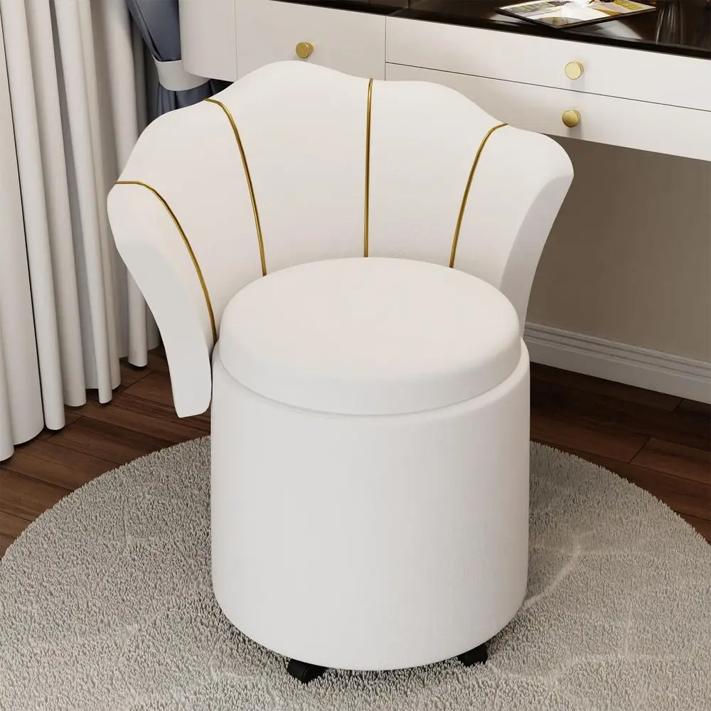 Chair,Makeup Storage with Backrest,Upholstered Dressing Chair,Swivel Rolling Wheels,Makeup Stool Seating for Bedroom,Modern Make
Chair,Makeup Storage with Backrest,Upholstered Dressing Chair,Swivel Rolling Wheels,Makeup Stool Seating for Bedroom,Modern Make