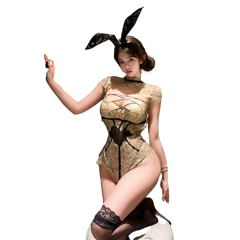 Lace Hollow Out Bunny Girl Sweet Tempatation Cosplay Costumes Lovely Bandage Cute Lingerie Backless Lolita Rabbit Sexy Bodysuit
Lace Hollow Out Bunny Girl Sweet Tempatation Cosplay Costumes Lovely Bandage Cute Lingerie Backless Lolita Rabbit Sexy Bodysuit