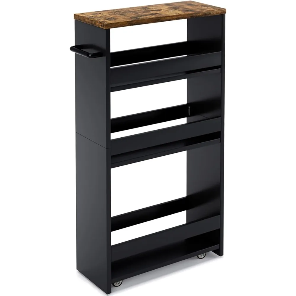 Rolling Storage Cart with Wheels, Slim Storage Carts with Handle Slide Out Utility Cart Shelving, Kitchen Islands and Trolleys
Rolling Storage Cart with Wheels, Slim Storage Carts with Handle Slide Out Utility Cart Shelving, Kitchen Islands and Trolleys
