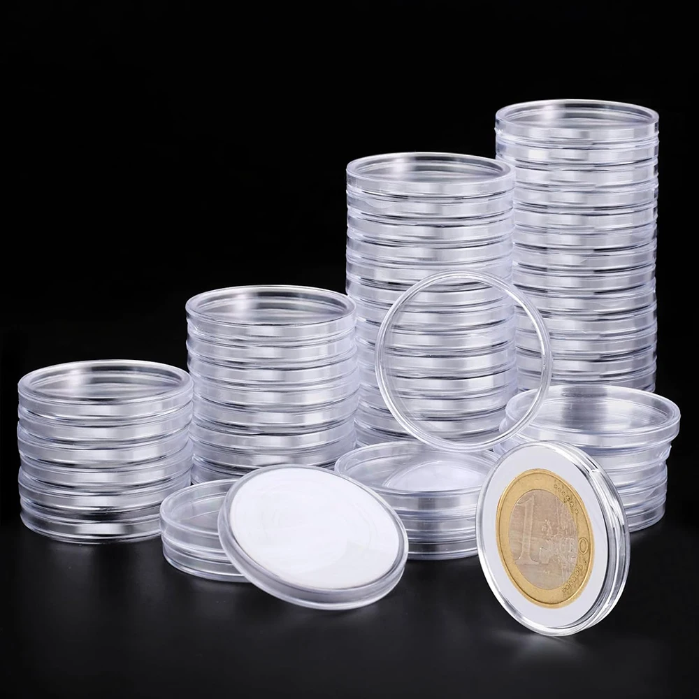 10/25pc Clear Plastic Coin Capsules, Dollar Coin Holder, Silver Coin Storage for Collectors, Morgan Silver Dollar Coin Holders
10/25pc Clear Plastic Coin Capsules, Dollar Coin Holder, Silver Coin Storage for Collectors, Morgan Silver Dollar Coin Holders