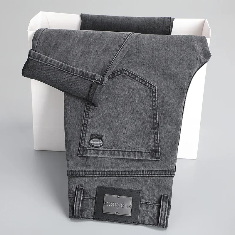 Новые весенние мужские модные мешковатые джинсы, серые, черные эластичные прямые классические джинсовые брюки, мужские универсальные удобные повседневные брюки
Новые весенние мужские модные мешковатые джинсы, серые, черные эластичные прямые классические джинсовые брюки, мужские универсальные удобные повседневные брюки