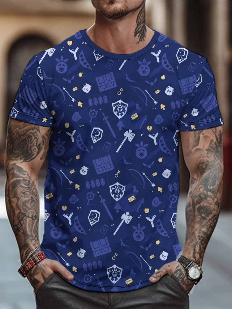 Summer new men's short-sleeved round neck T-shirt unique personality men's 3D digital printing T-shirt popular street T-shirt
Summer new men's short-sleeved round neck T-shirt unique personality men's 3D digital printing T-shirt popular street T-shirt