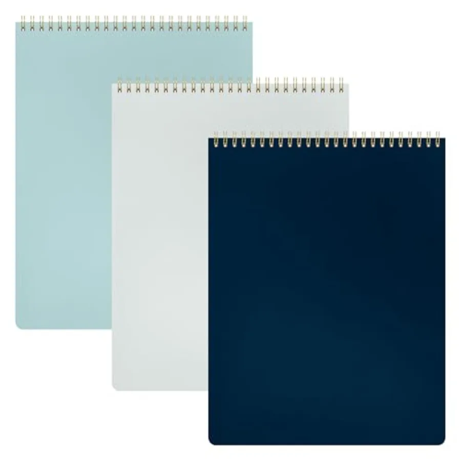 Top Bound Spiral Notebook, 3 Pack, Lined Notepad, Light,70 Sheets (140 Pages) Per Notebook, Wide/Legal Ruled, 8.5 Inch x 11 Inc
Top Bound Spiral Notebook, 3 Pack, Lined Notepad, Light,70 Sheets (140 Pages) Per Notebook, Wide/Legal Ruled, 8.5 Inch x 11 Inc