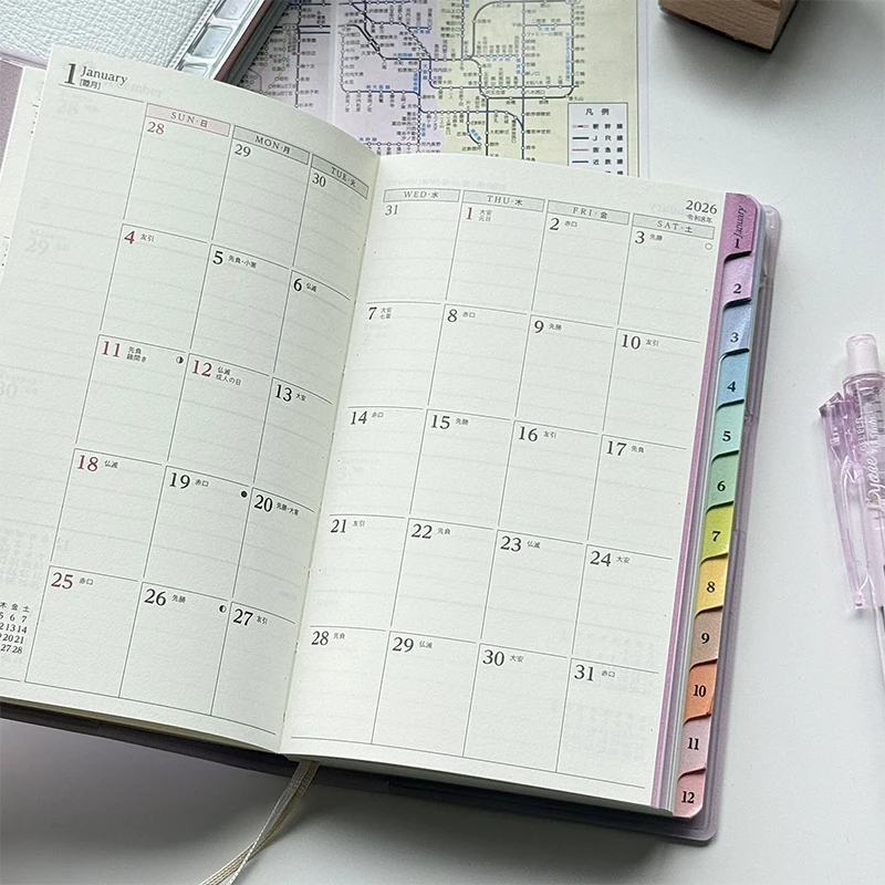 2026 Monthly Weekly Planner Notebook Rainbow Cover Daily Schedule Memo Handbook
2026 Monthly Weekly Planner Notebook Rainbow Cover Daily Schedule Memo Handbook