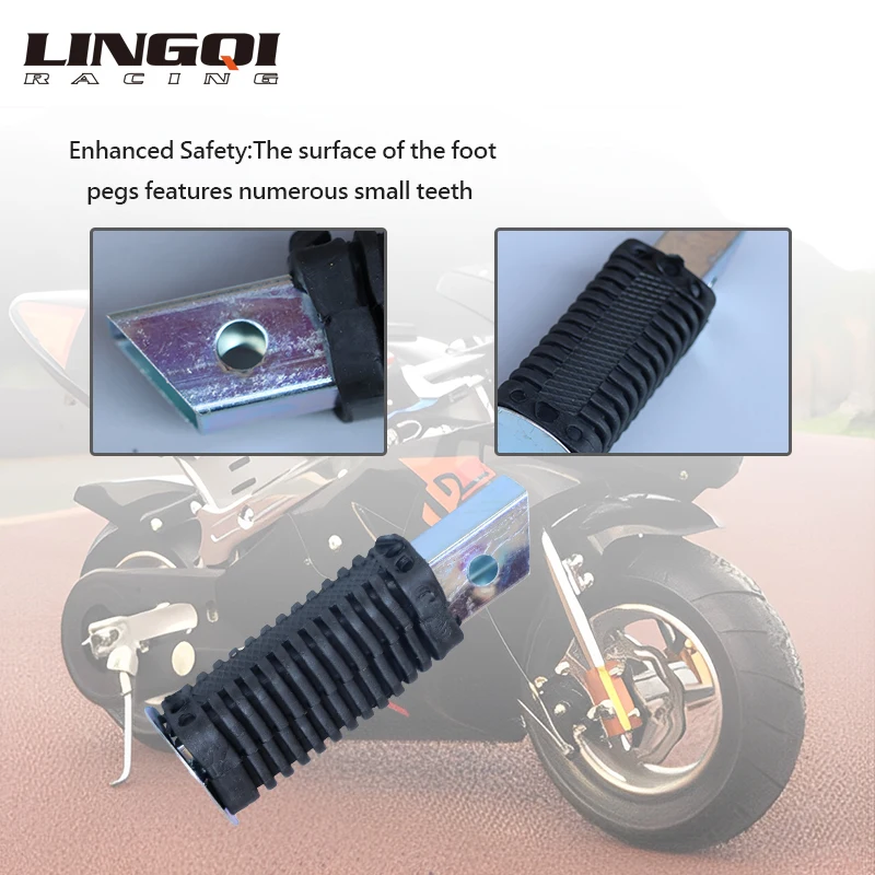 LINGQI RACING Aluminum Alloy Parts Black Left Right Rubber Rear Footrest Pedals Foot Pegs For 47cc 49cc Mini Moto Pocket Bike
LINGQI RACING Aluminum Alloy Parts Black Left Right Rubber Rear Footrest Pedals Foot Pegs For 47cc 49cc Mini Moto Pocket Bike