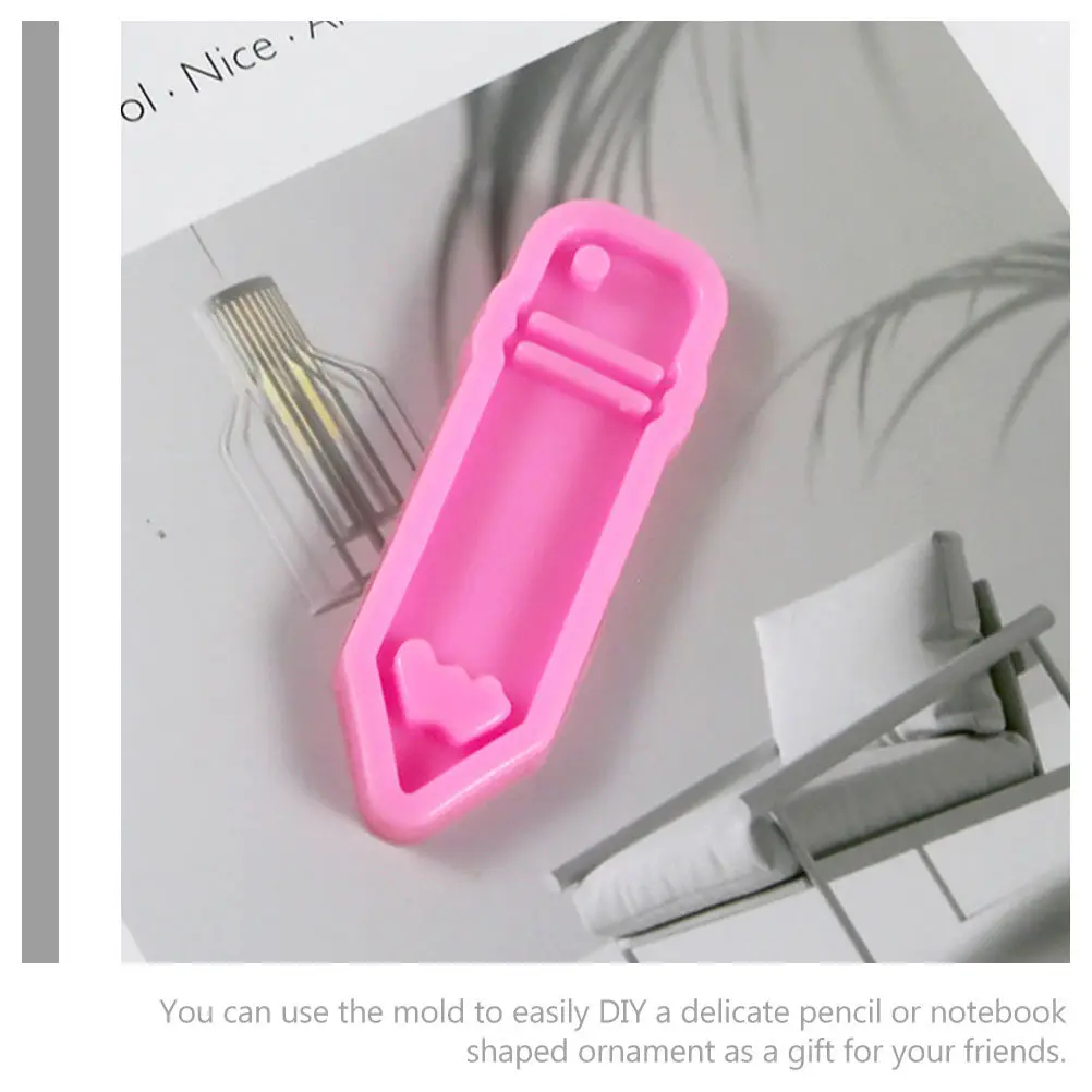 1Set Crystal Epoxy Silicone Mold Pencil Notebook Keychain Pendant Flexible Nonstick DIY Casting Mold DIY Key Chain Molds
1Set Crystal Epoxy Silicone Mold Pencil Notebook Keychain Pendant Flexible Nonstick DIY Casting Mold DIY Key Chain Molds