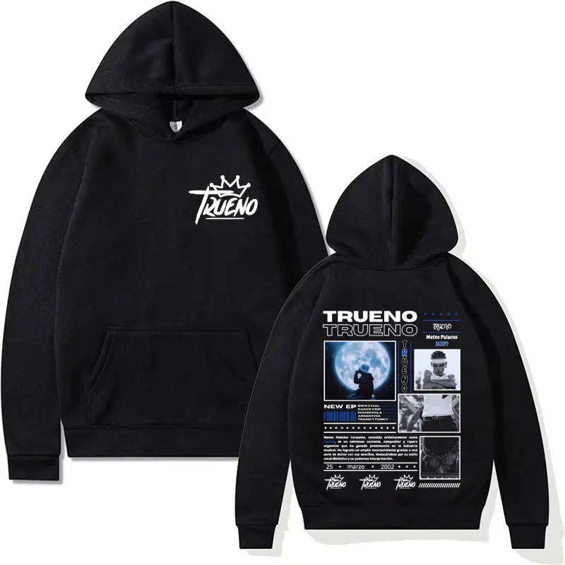 Rapper Trueno Graphic Hooded Male Hip Hop Fashion Streetwear Pullover Men Casual Oversized Hoodie Unisex High Quality Sweatshirt
Rapper Trueno Graphic Hooded Male Hip Hop Fashion Streetwear Pullover Men Casual Oversized Hoodie Unisex High Quality Sweatshirt