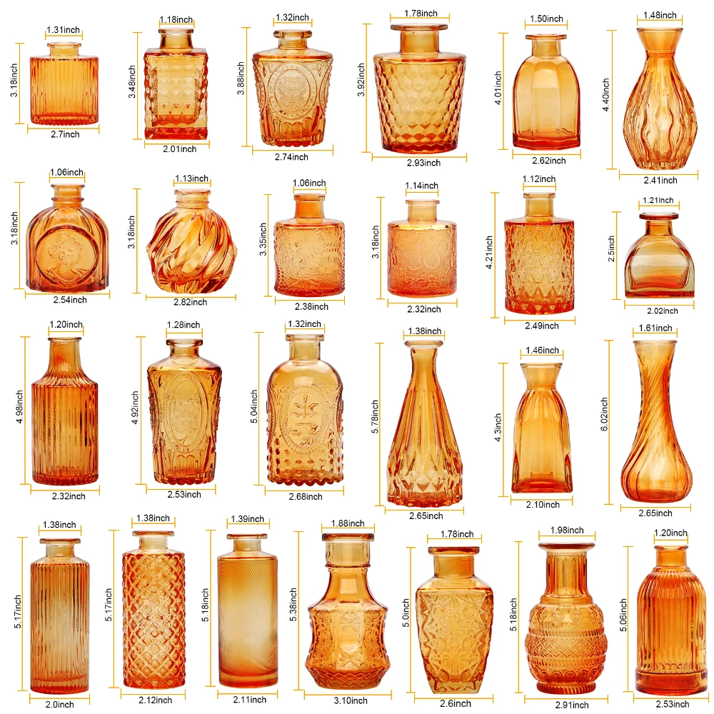 Set of 32 Bud Vases for Flowers, Small Vintage Glass Bottles for Rustic Wedding Centerpieces and Home Decor LuxuryLounge
Set of 32 Bud Vases for Flowers, Small Vintage Glass Bottles for Rustic Wedding Centerpieces and Home Decor LuxuryLounge