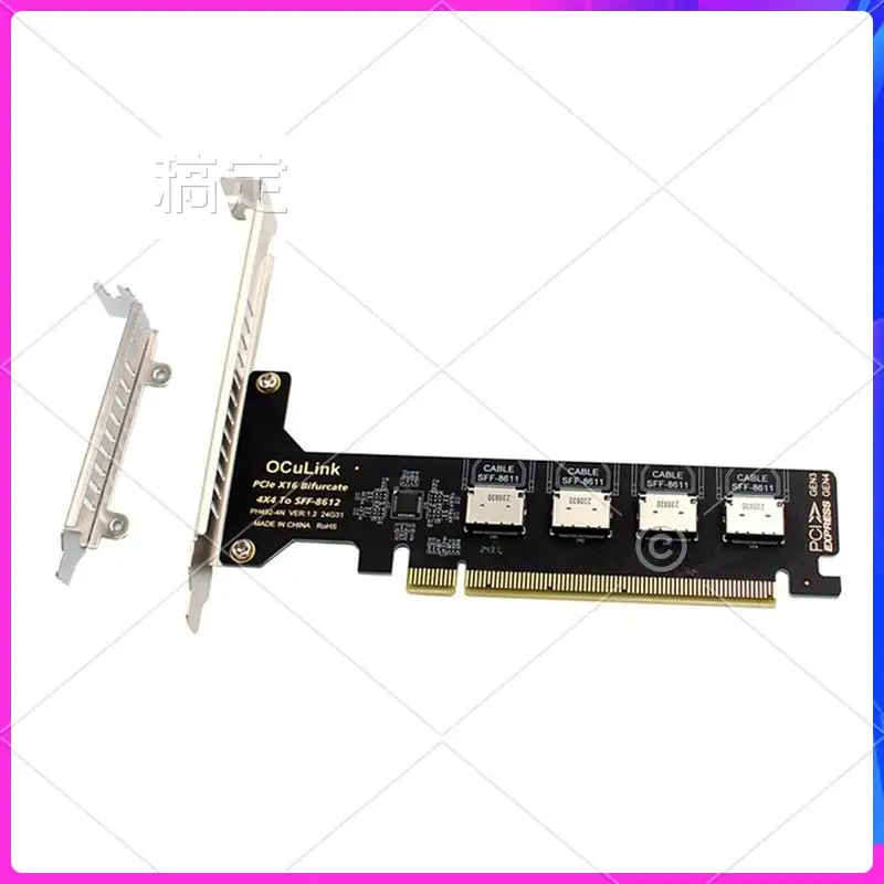 ABT-PCI-E X16 Сплит 4-портовая карта расширения Oculink SFF8611 и 8612 NVME Pcie Адаптер твердого привода Dtate для расширения материнской платы
ABT-PCI-E X16 Сплит 4-портовая карта расширения Oculink SFF8611 и 8612 NVME Pcie Адаптер твердого привода Dtate для расширения материнской платы
