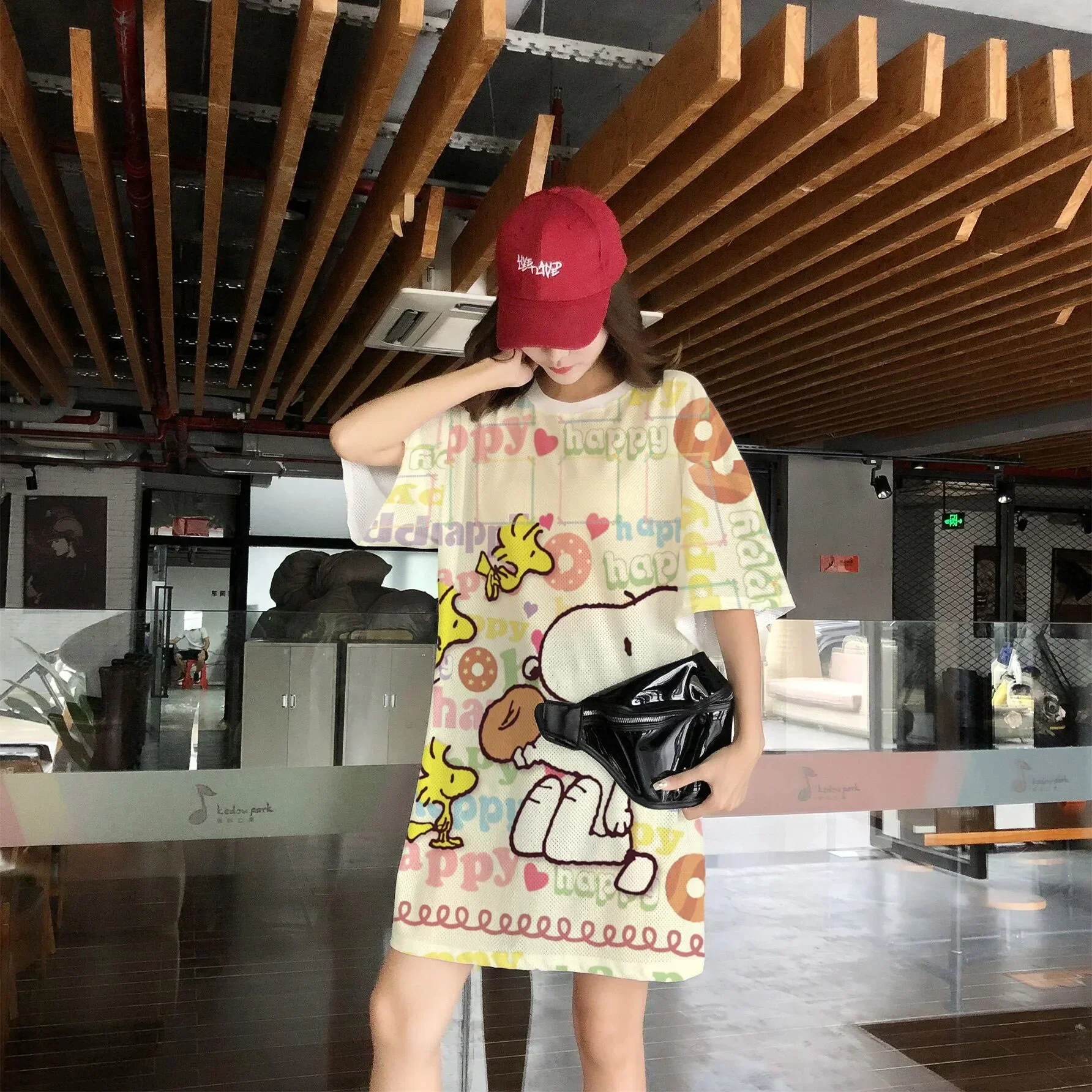 Snoopy Summer girl dress loose Size Sportswear Casual Lounge Women's Short Sleeve T-Shirt Mesh Quick-Dry Dress
Snoopy Summer girl dress loose Size Sportswear Casual Lounge Women's Short Sleeve T-Shirt Mesh Quick-Dry Dress