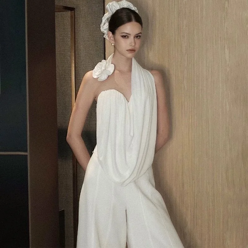 French Luxury Women 3D Flower Dress Halter Design Pleat Elegant Chaming Senior Dress Lady Party Dinner Banquets Wedding Vestido
French Luxury Women 3D Flower Dress Halter Design Pleat Elegant Chaming Senior Dress Lady Party Dinner Banquets Wedding Vestido